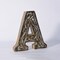 Vintage Gray Handmade Wooden Alphabet Letter Block Eco-Friendly Decor